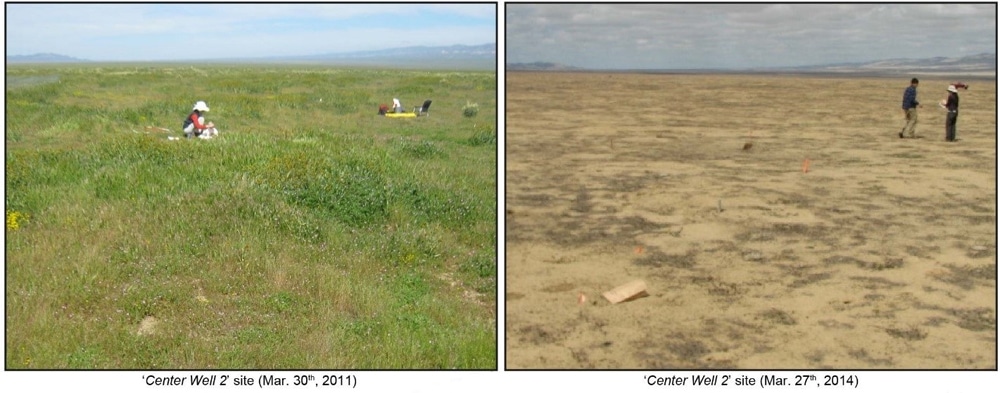study site in 2011 and 2014
