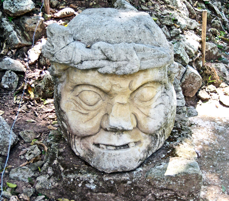 Maya god statue