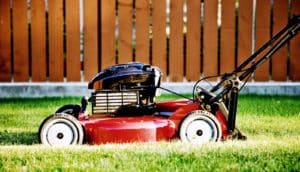 lawnmower on grass