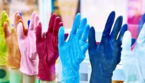 glove colors (antibiotics concept)