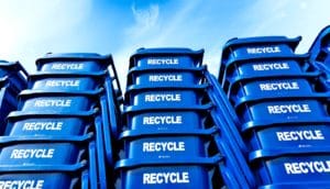 recycling bins (malaria concept)