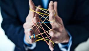 rubber bands around fingers