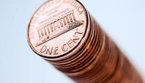 stack of pennies (wealth concept)