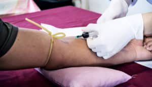 blood draw (cancer concept)