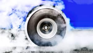 blue car burnout (materials concept)