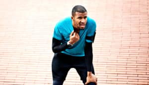 overheated runner (exercise concept)