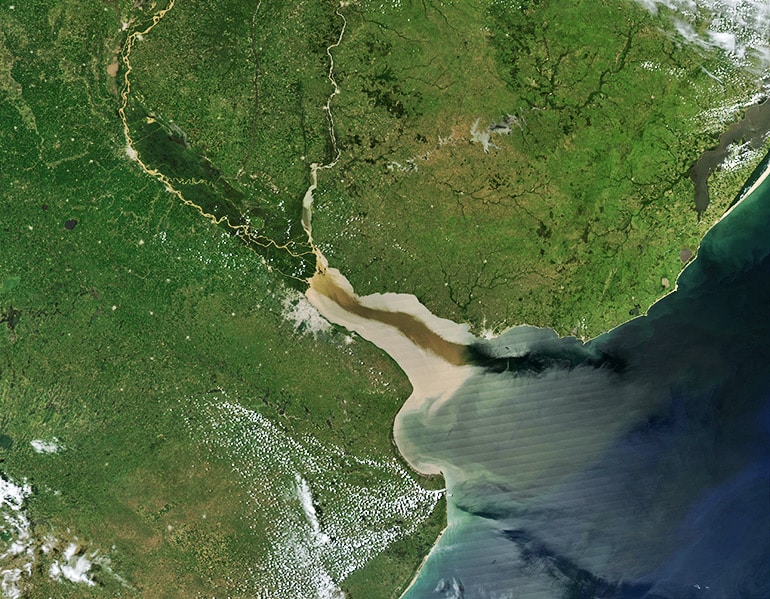 Río de la Plata satellite view