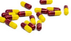 antibiotics on white