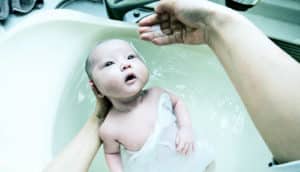 baby bath in sink