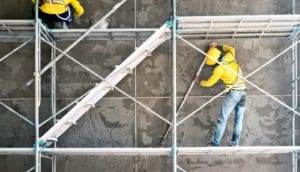 construction workers scaffold