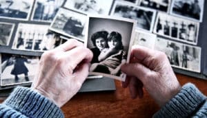 holding photograph (parents concept)