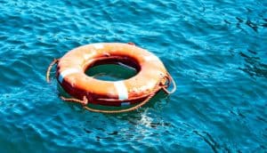 life preserver in water (Catalina concept)