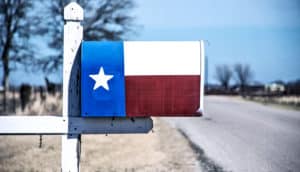 Texas flag mailbox