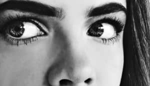 young woman flashing anger