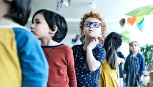 young kids at school