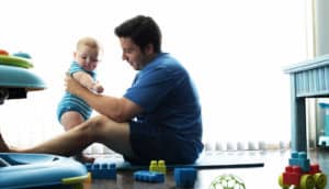 man and baby - stay-at-home fathers
