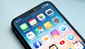 app icons on iPhone screen