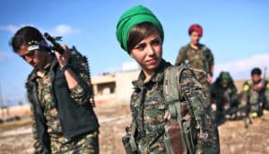 Kurdish soldiers in Syria