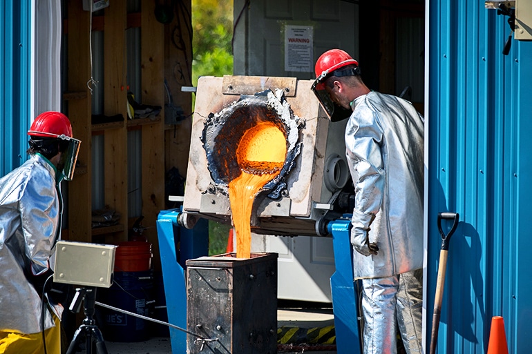 Pouring lava