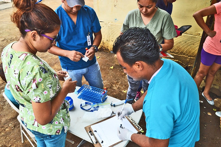 Nicaragua barrio and Lab