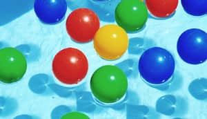 balls in a swimming pool