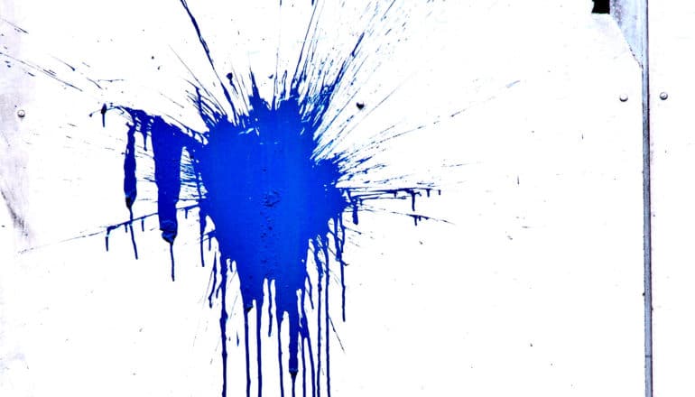 blue paint splat
