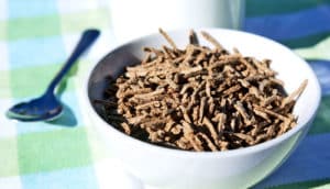 bran cereal in bowl