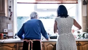 caregiver in the kitchen