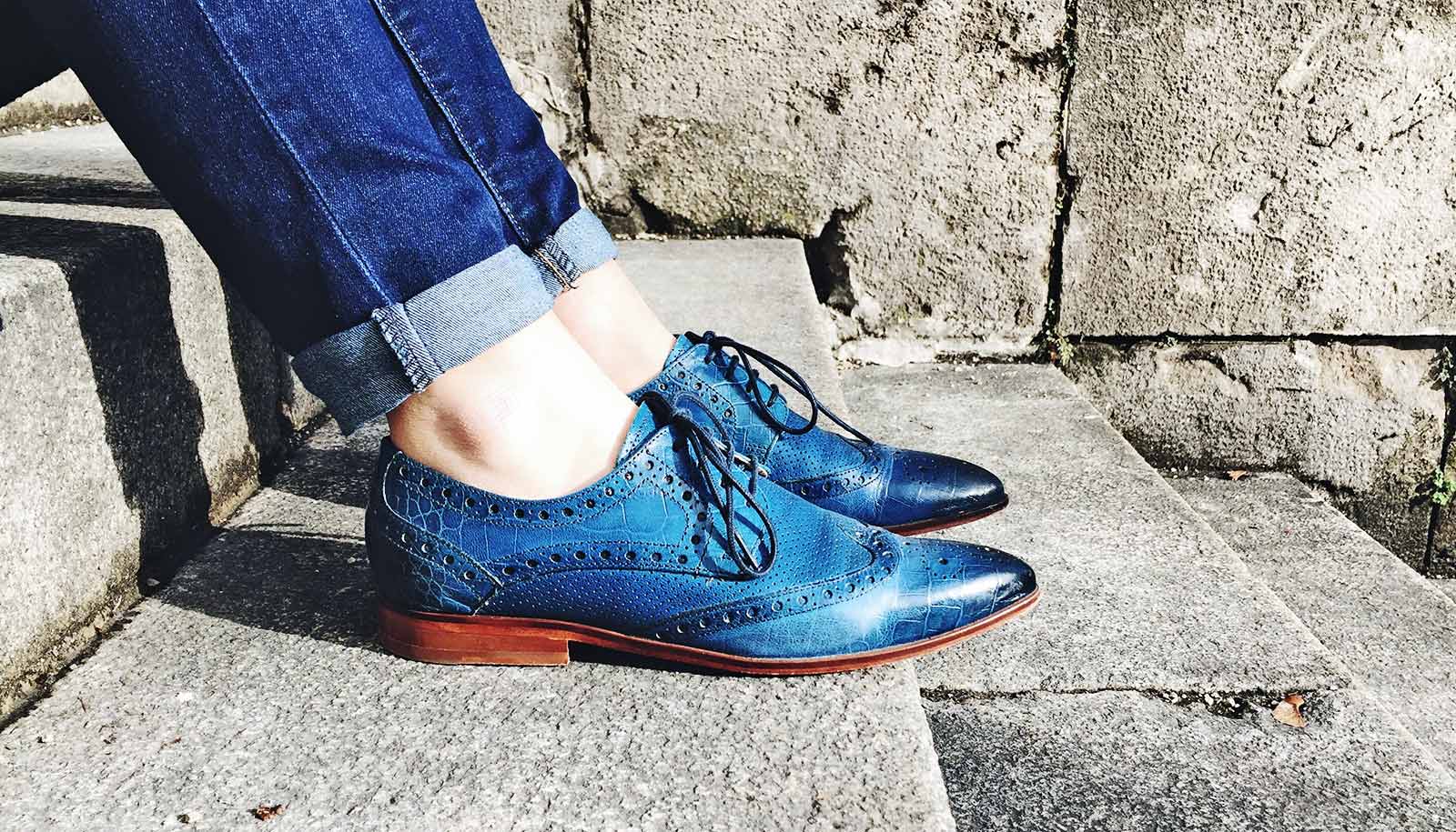 fancy blue shoes