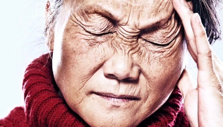 older woman in pain