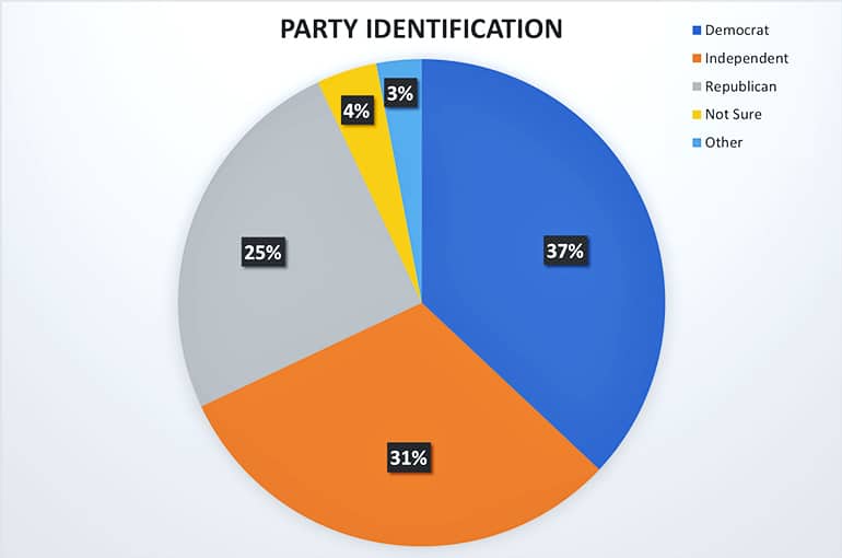 party identification pie chart