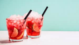 two cocktails on aqua (alzheimer's disease concept)