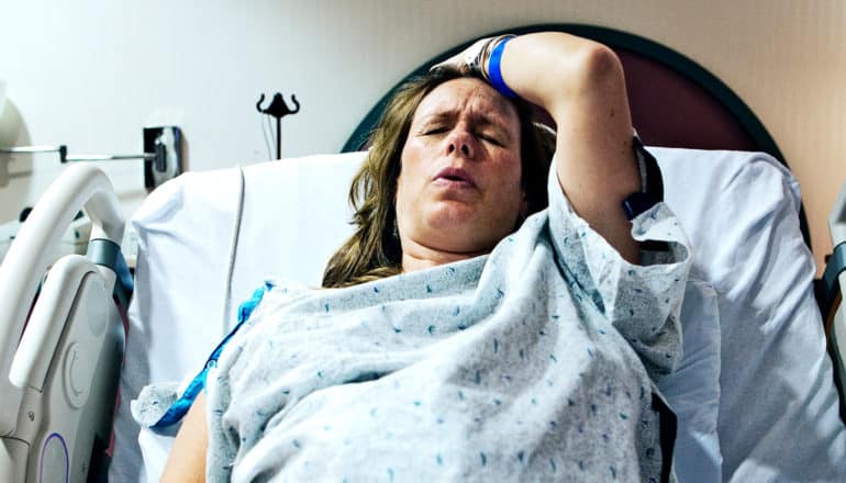 woman in labor