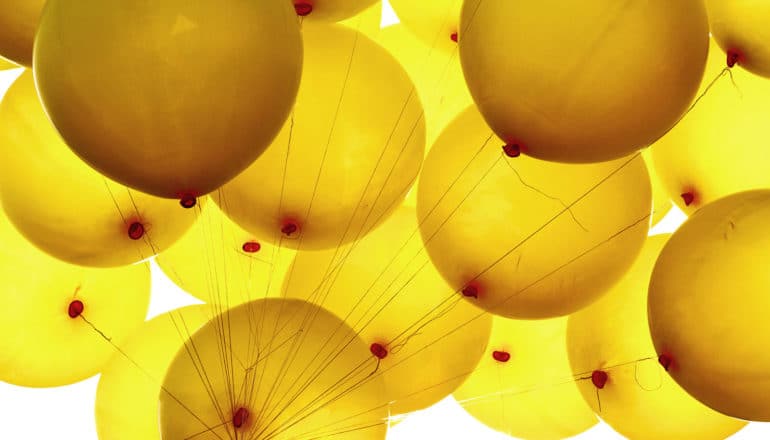 yellow balloons