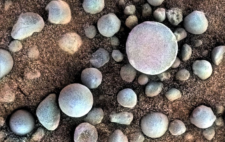 Mars spherules or "blueberries"
