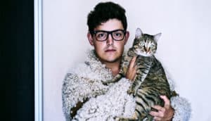 fur coat and cat (texture concept)