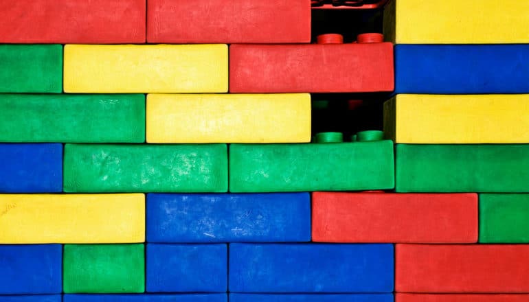 lego brick wall (Epithelial tissues concept)