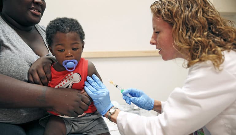 measles vaccination