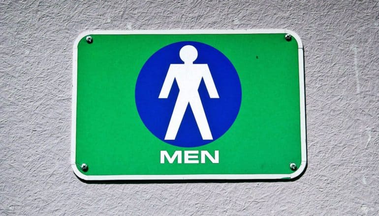 mens bathroom sign
