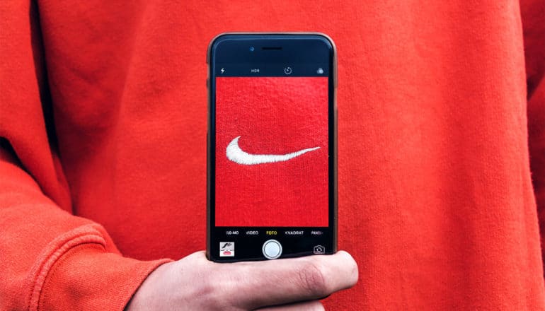 nike swoosh phone image (counterfeit concept)