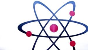 atom symbol on white