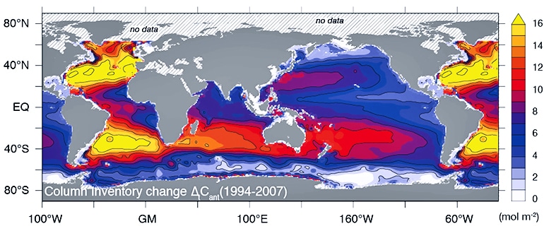 carbon dioxide map