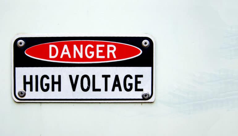 danger high voltage sign