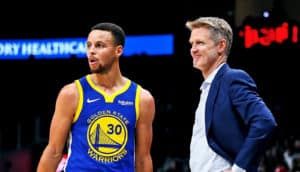 steve kerr with steph curry