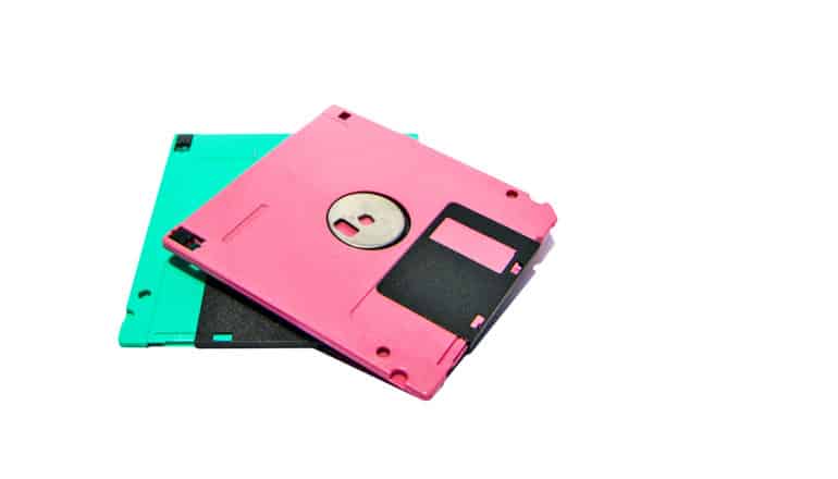 two floppy disks