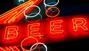 beer neon sign