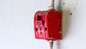 bright red fire alarm (liver damage concept)