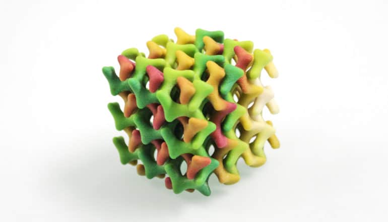 Three-dimensional model of the novel lipid mesophase