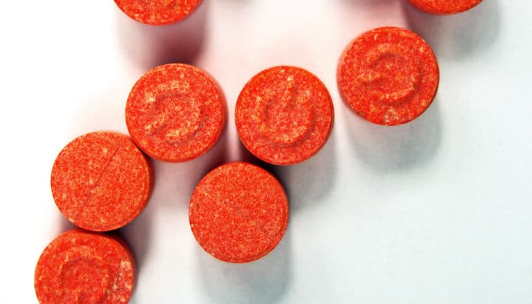 orange ecstasy pills