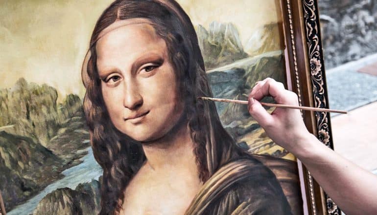 Mona Lisa replica (robot concept)